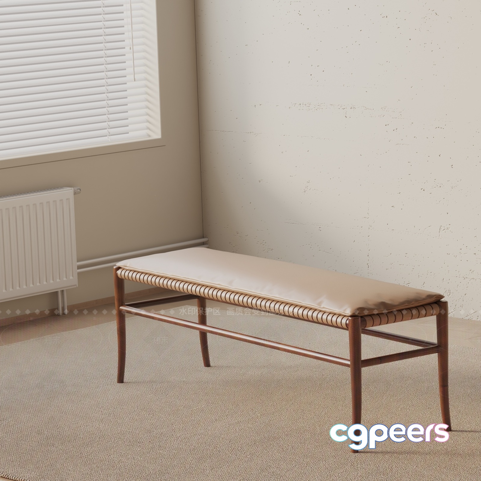 Modern Bench 3D Model - 8189 - VRAY Render Modern Bench 3D Model - 8189 - VRAY Render