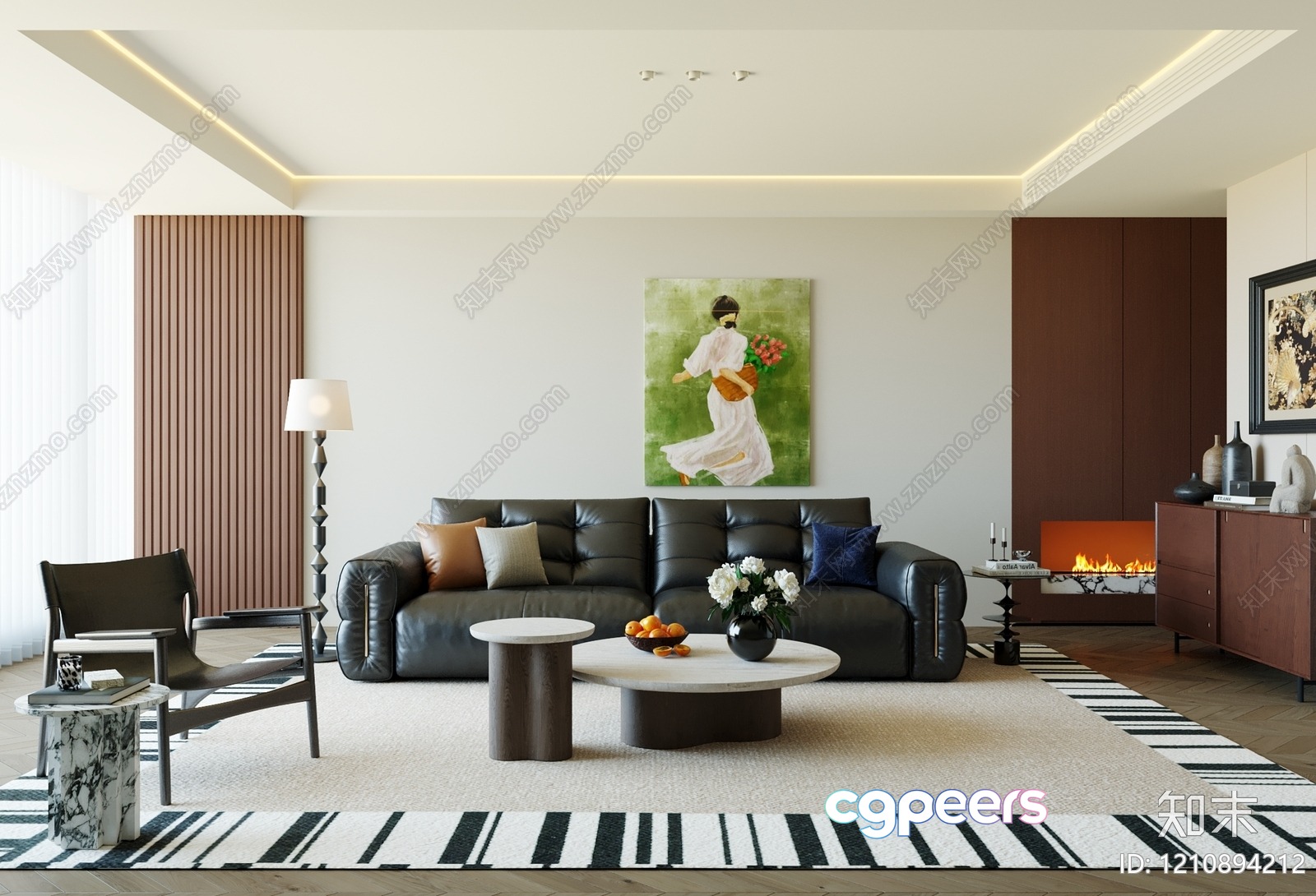 Modern Living Room 3D Model - 6320 - VRAY Render Modern Living Room 3D Model - 6320 - VRAY Render