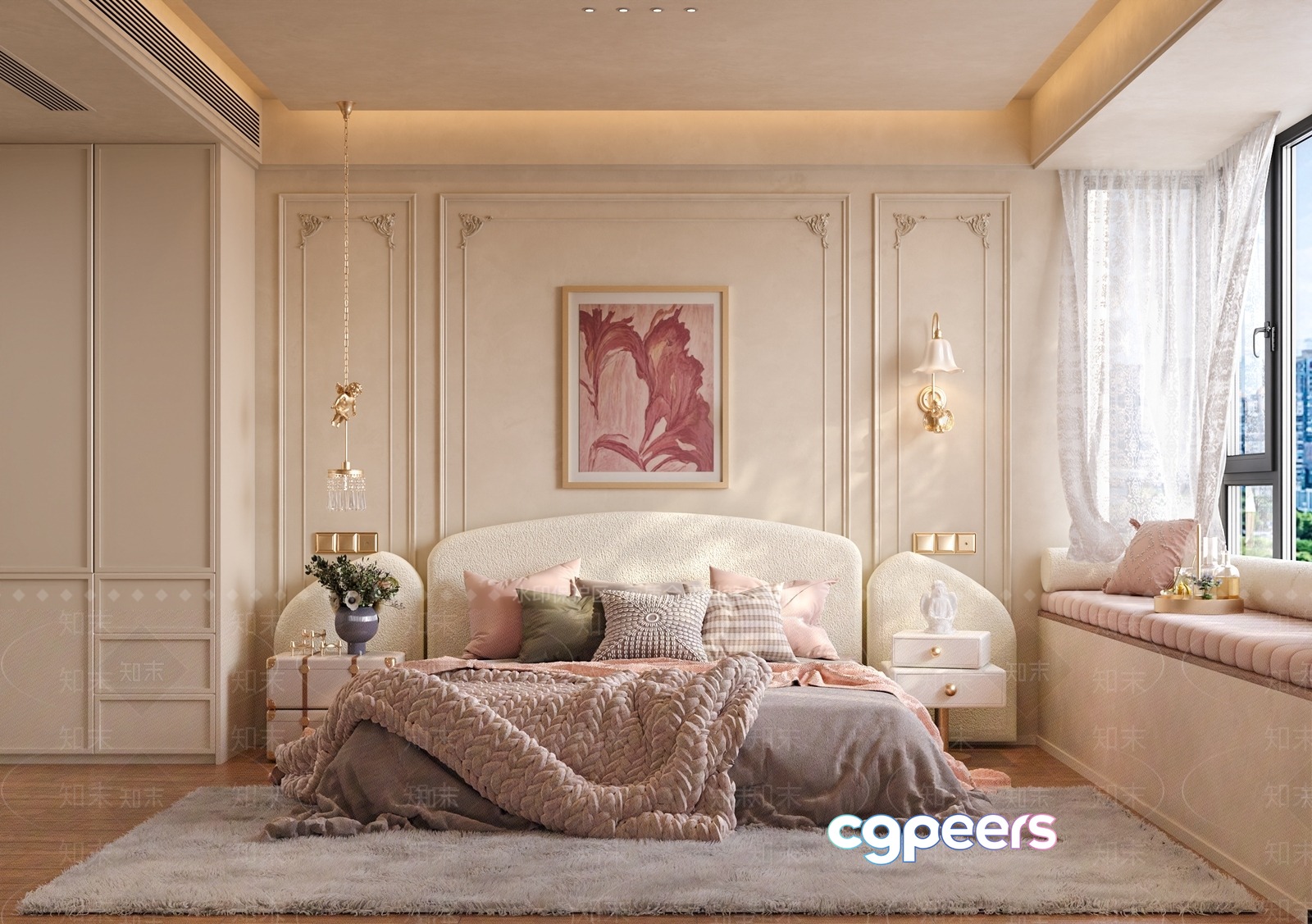 Cozy Bedroom 3D Model - 4145 - VRAY Render