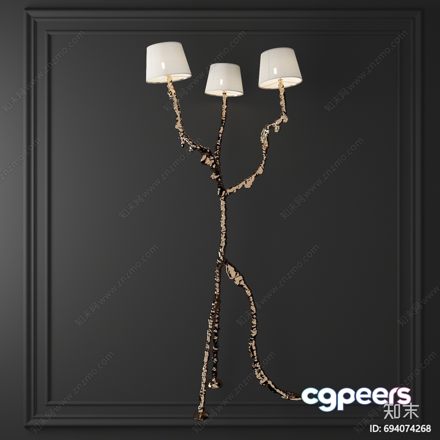 Gold Light Fixture 3D Model - 14927 - VRAY Render Gold Light Fixture 3D Model - 14927 - VRAY Render