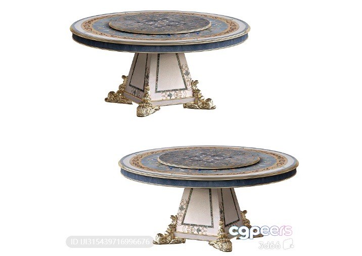 A Pair Of Round Tables 3D Model - 5447 - VRAY Render A Pair Of Round Tables 3D Model - 5447 - VRAY Render