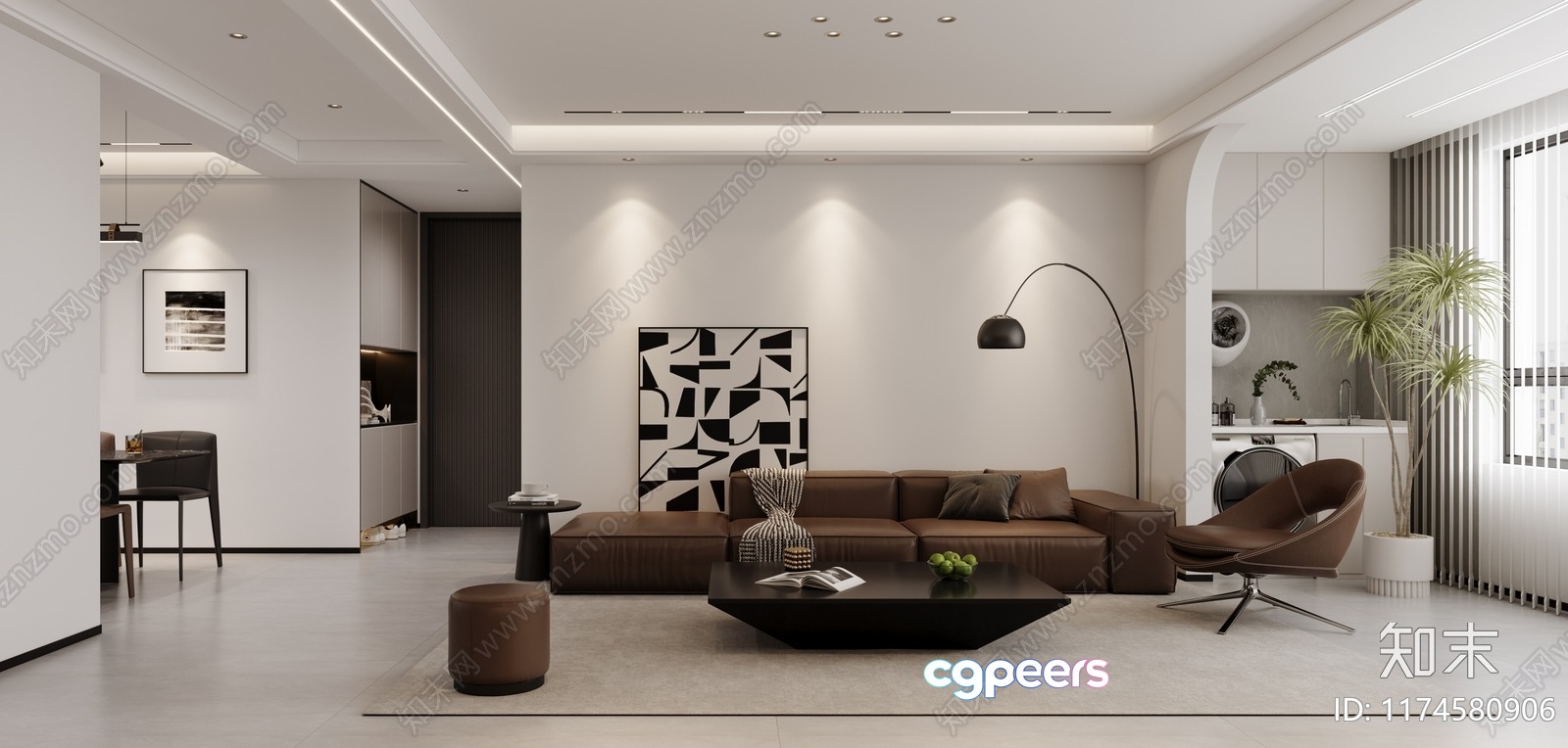 Modern Living Room 3D Model - 16020 - VRAY Render Modern Living Room 3D Model - 16020 - VRAY Render