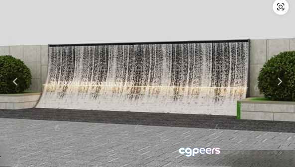 Modern Waterfall Wall 3D Model - 11354 - VRAY Render Modern Waterfall Wall 3D Model - 11354 - VRAY Render