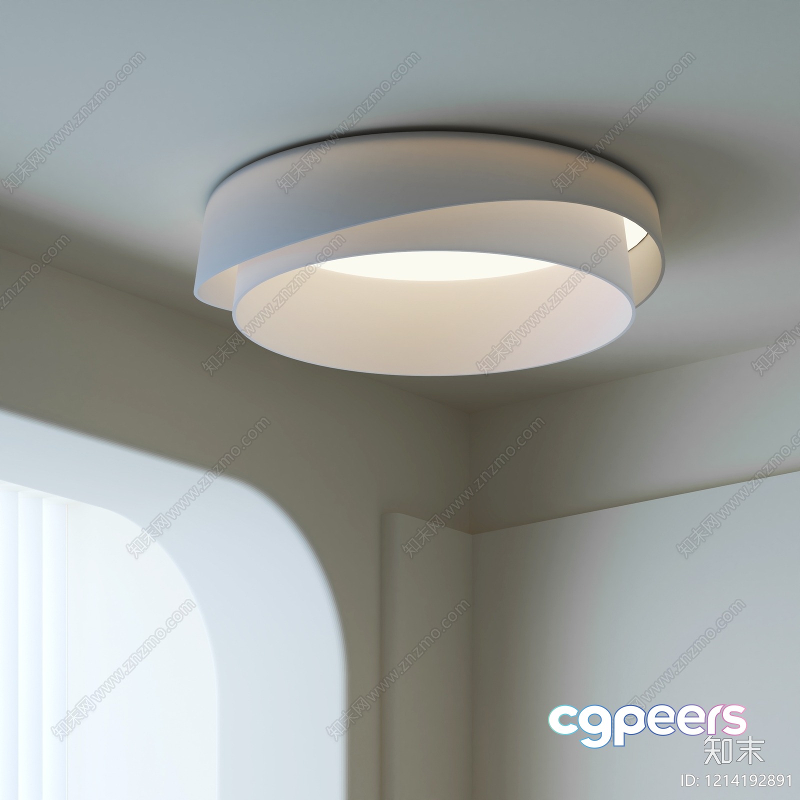 Modern Round Light Fixture 3D Model - 13228 - VRAY Render