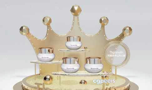 Gold Crown Display 3D Model - 1466 - VRAY Render Gold Crown Display 3D Model - 1466 - VRAY Render