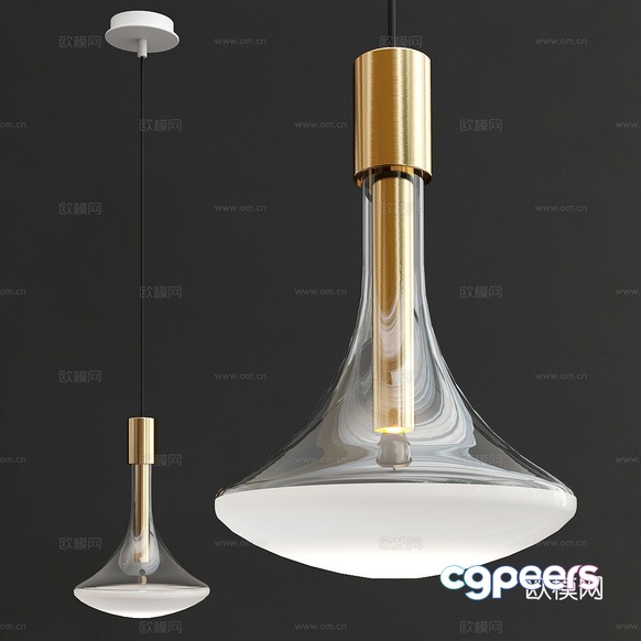 Gold Light Fixture 3D Model - 18838 - VRAY Render