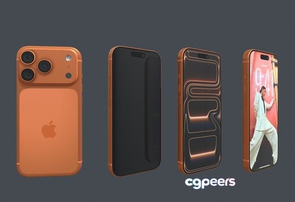 3D Game Assets - Apple Iphone 17 Pro Orange 2025 3D Game Assets - Apple Iphone 17 Pro Orange 2025