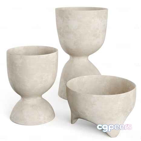 Ceramic Planters 3D Model - 12045 - CORONA Render