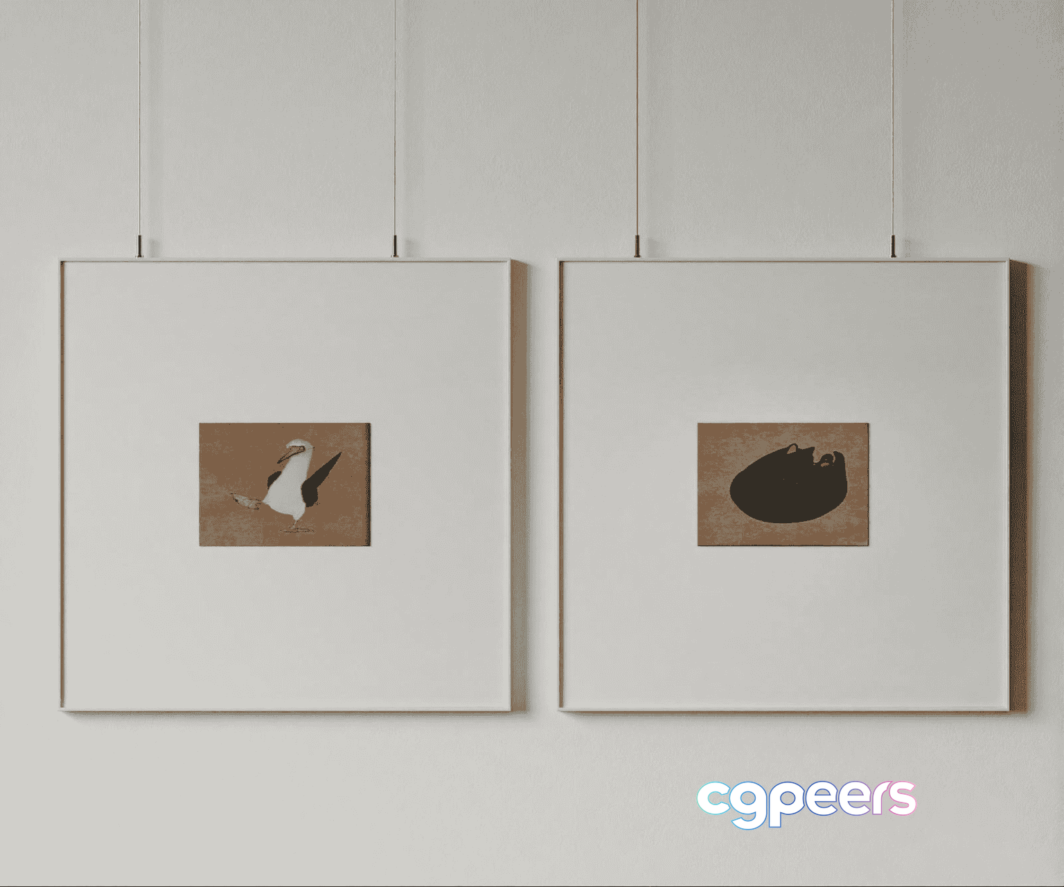 Two Framed Art Pieces 3D Model - 15500 - VRAY Render