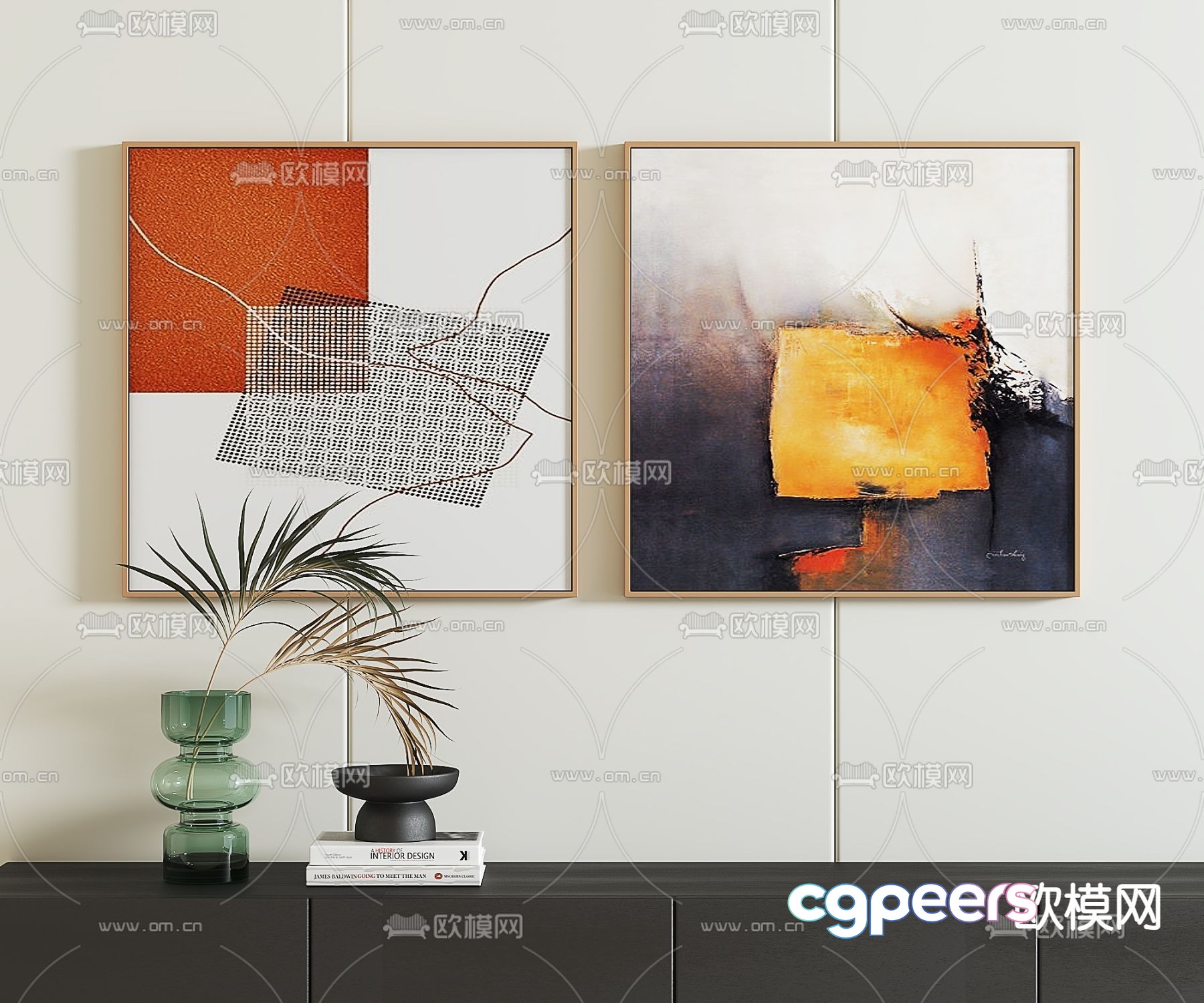 Modern Abstract Art 3D Model - 19121 - VRAY Render