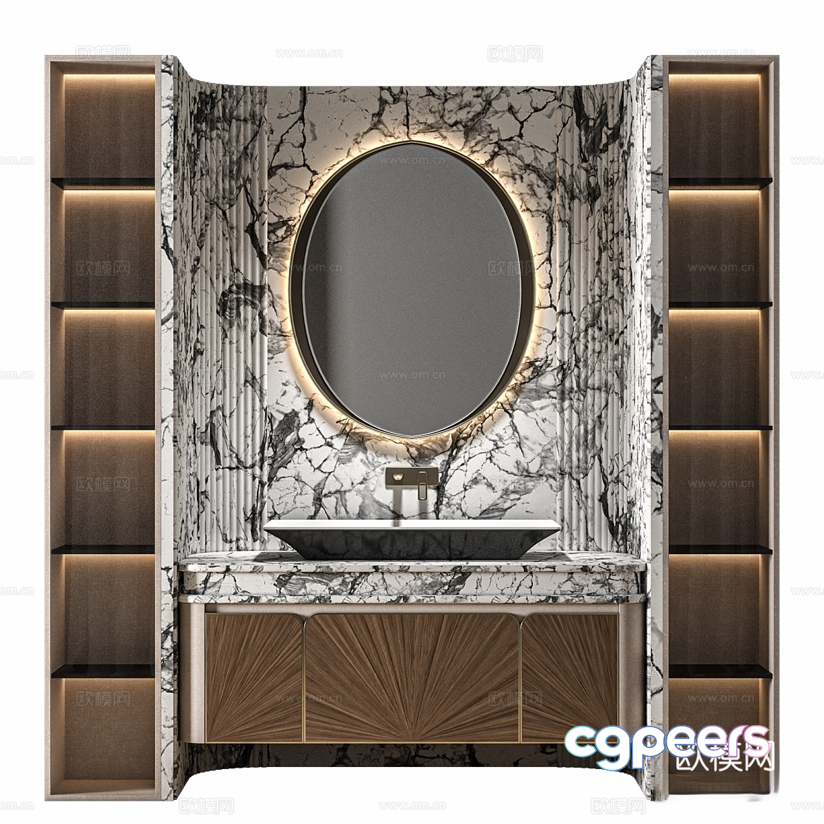 Modern Bathroom Vanity 3D Model - 15182 - VRAY Render