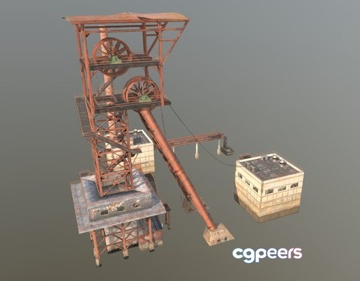 3D Game Assets - Low Poly Mining Tower 3D Game Assets - Low Poly Mining Tower