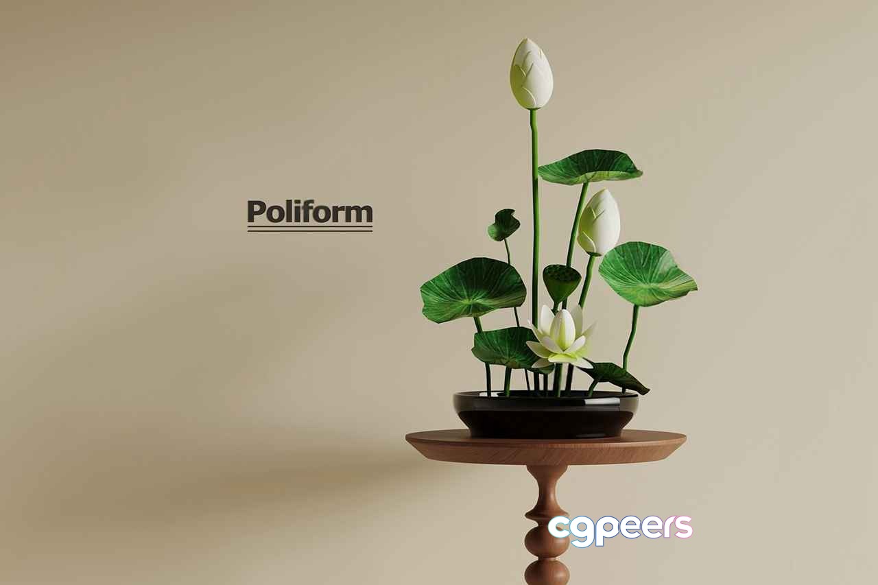 A Decorative Flower Arrangement 3D Model - 13608 - VRAY Render