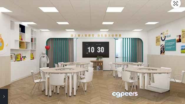 A Classroom 3D Model - 19025 - CORONA Render A Classroom 3D Model - 19025 - CORONA Render