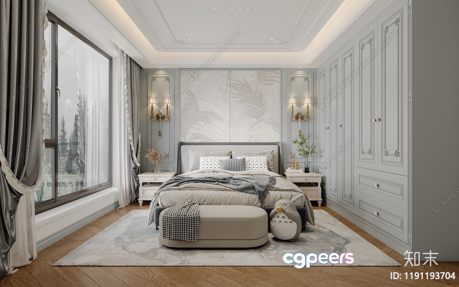 Cozy Bedroom 3D Model - 1974 - VRAY Render