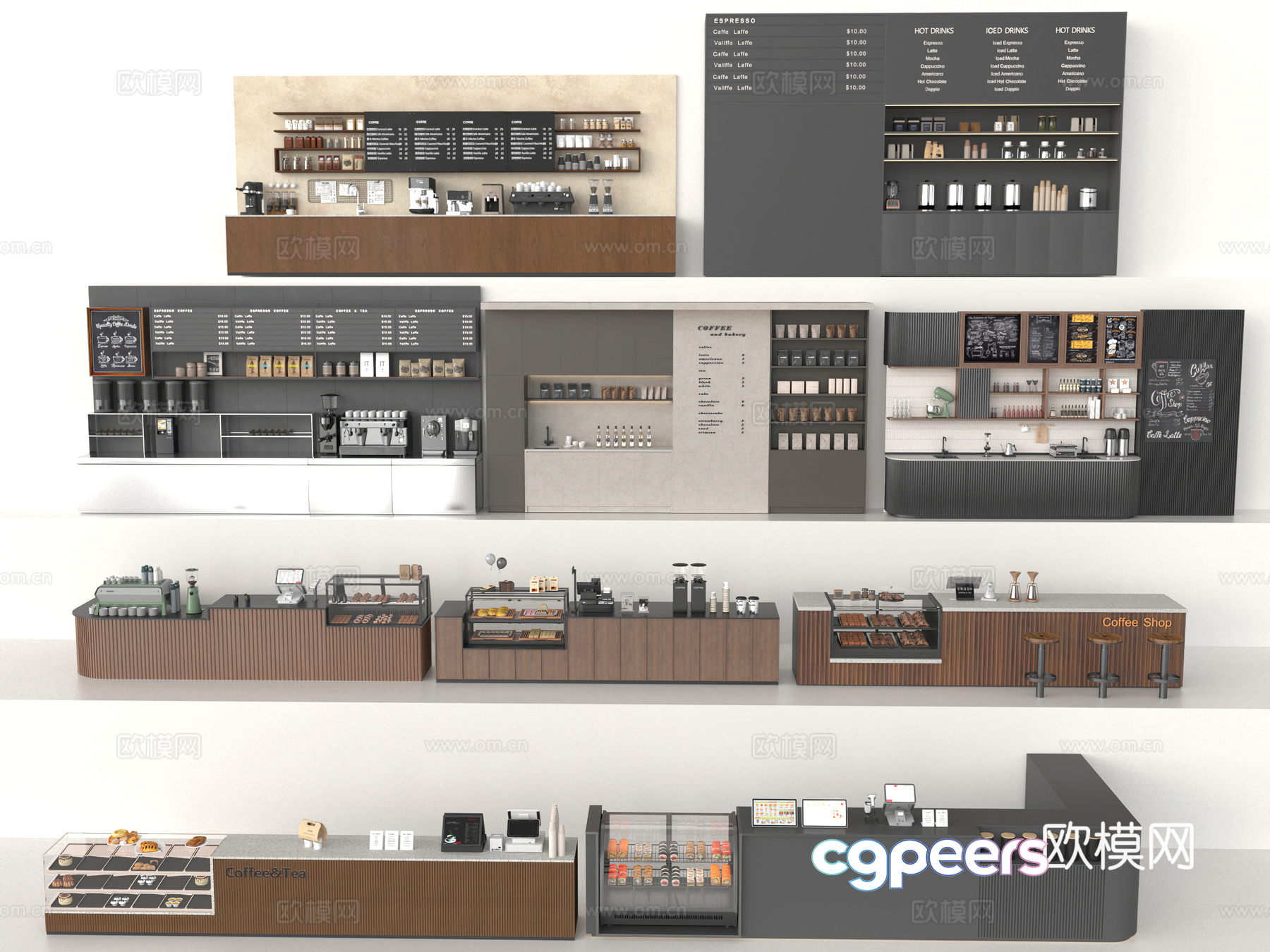 Coffee Shop Interior Design 3D Model - 6814 - VRAY Render Coffee Shop Interior Design 3D Model - 6814 - VRAY Render