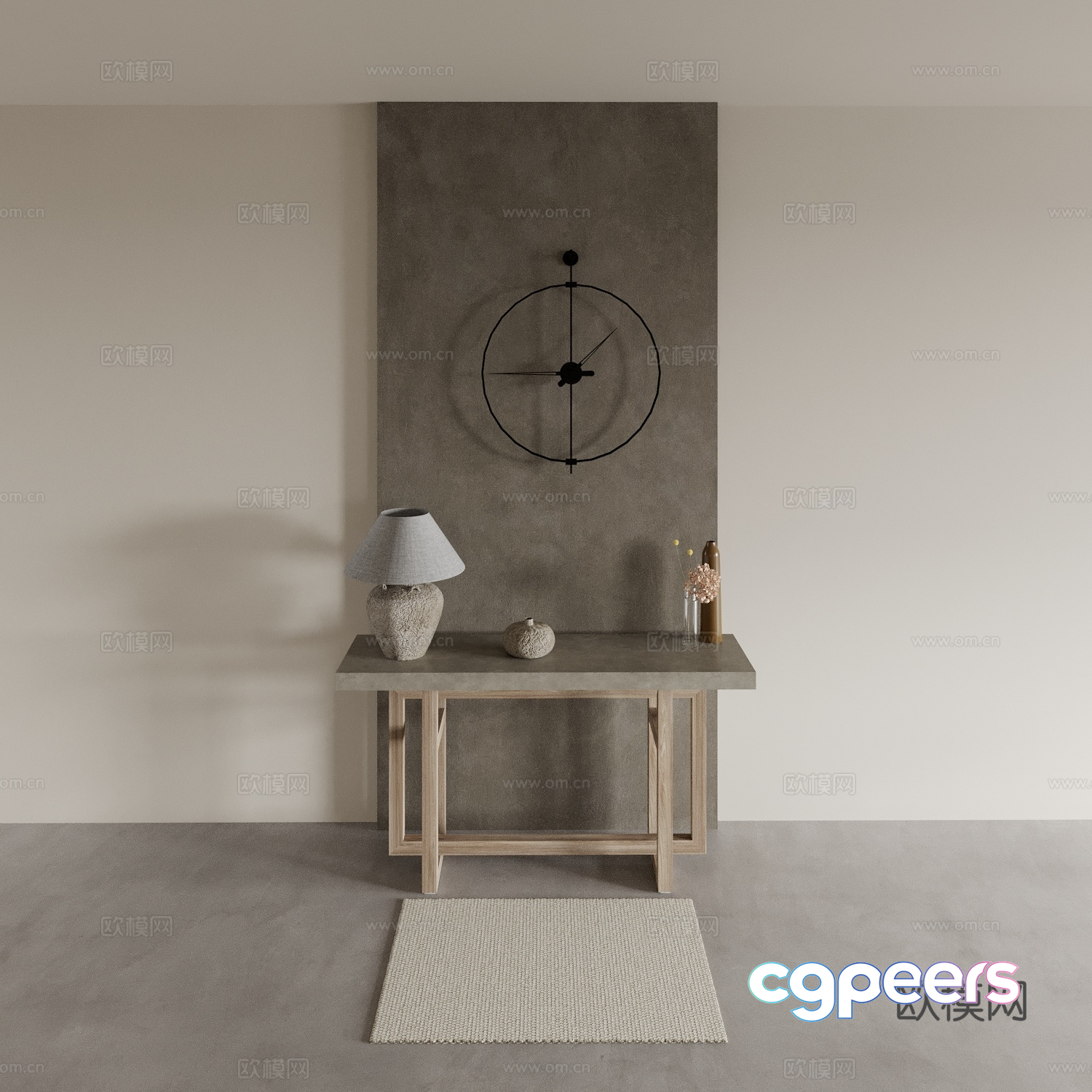 A Minimalist Console Table 3D Model - 16319 - VRAY Render