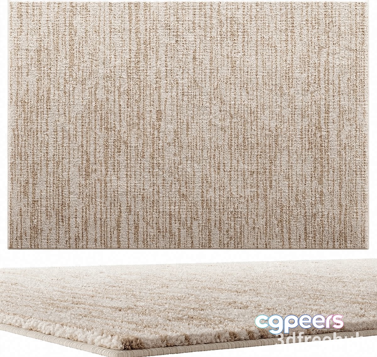 A Beige Rug 3D Model - 23607 - VRAY Render