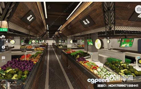 A Supermarket 3D Model - 10035 - VRAY Render A Supermarket 3D Model - 10035 - VRAY Render