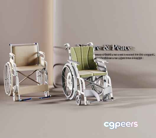 A Wheelchair 3D Model - 8287 - VRAY Render A Wheelchair 3D Model - 8287 - VRAY Render