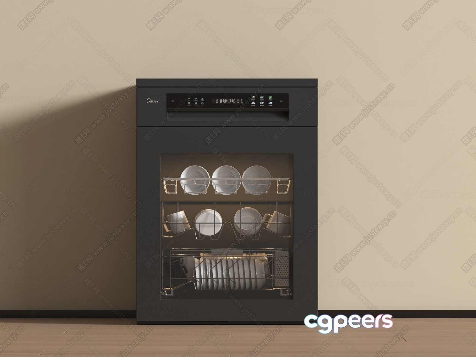 Modern Dishwasher 3D Model - 14905 - VRAY Render