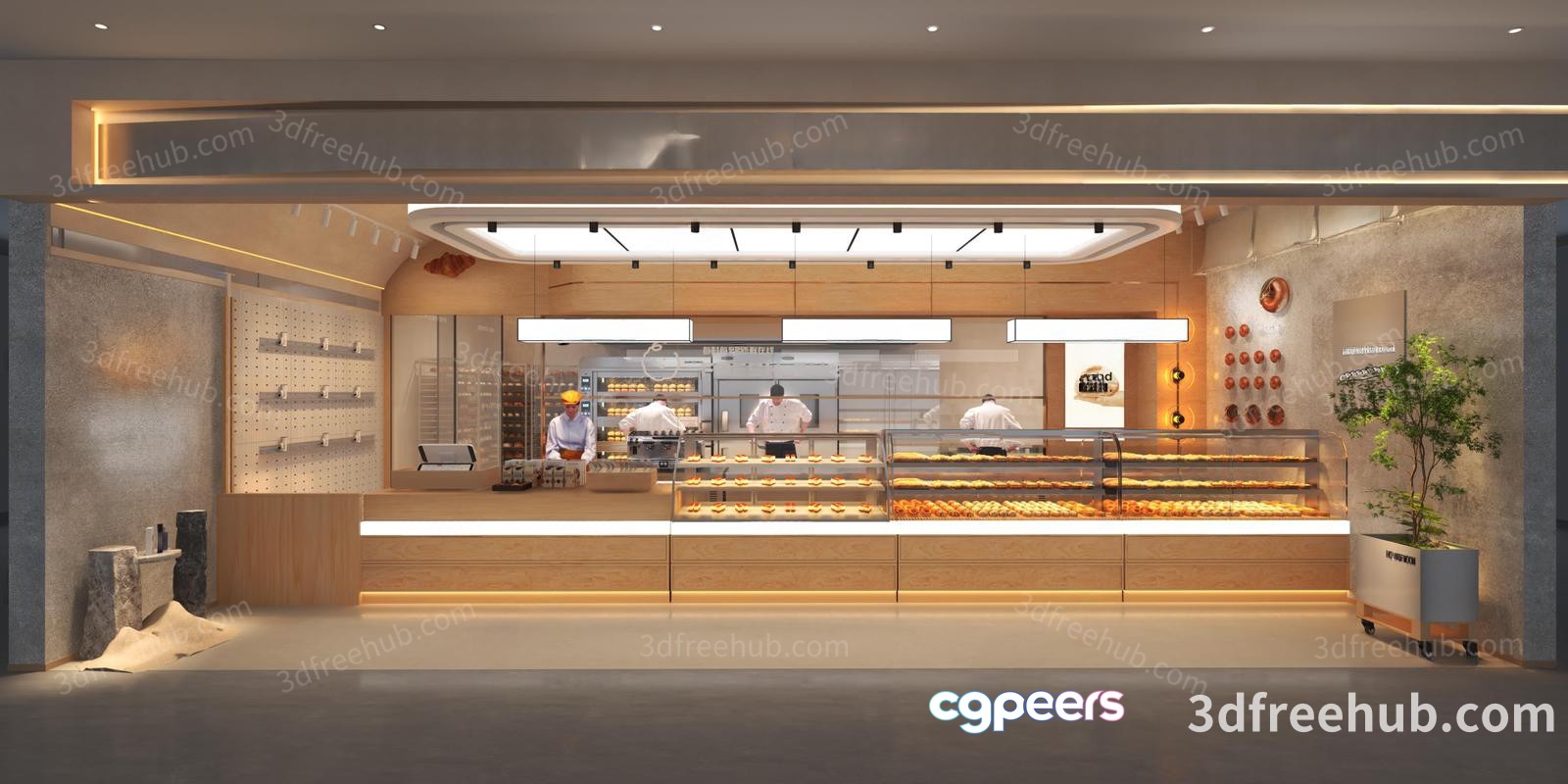 A Bakery Storefront 3D Model - 22026 - VRAY Render