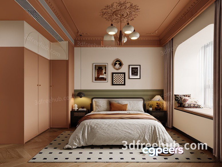 Cozy Bedroom 3D Model - 20196 - VRAY Render Cozy Bedroom 3D Model - 20196 - VRAY Render