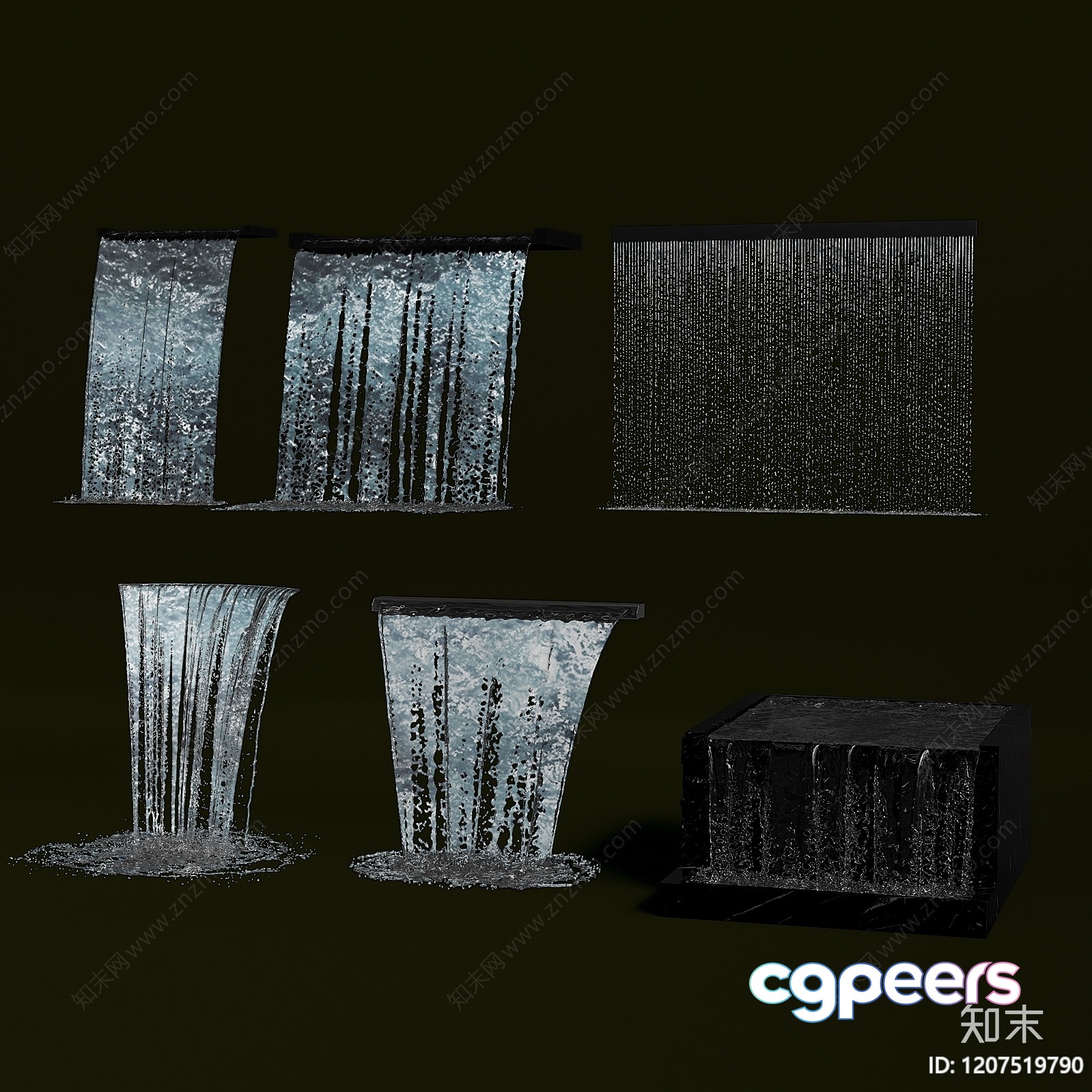 A Waterfall Fountain 3D Model - 10931 - VRAY Render A Waterfall Fountain 3D Model - 10931 - VRAY Render