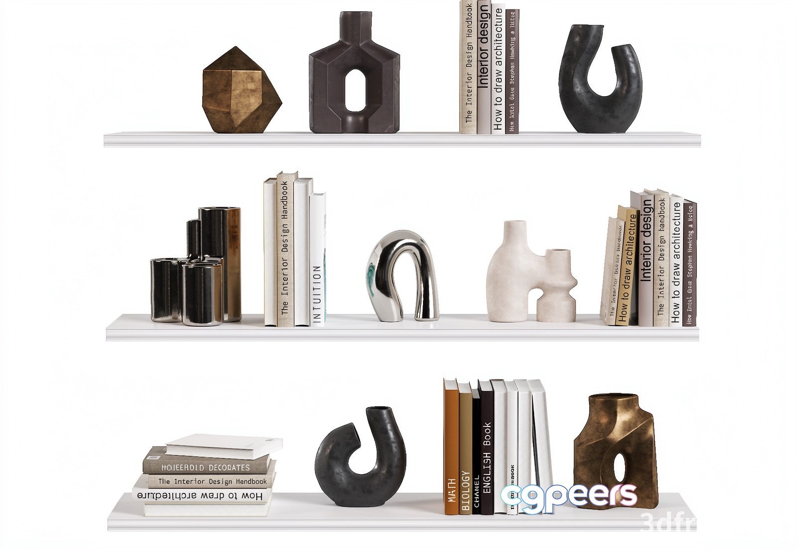 Modern Decorative Shelf 3D Model - 23630 - VRAY Render Modern Decorative Shelf 3D Model - 23630 - VRAY Render