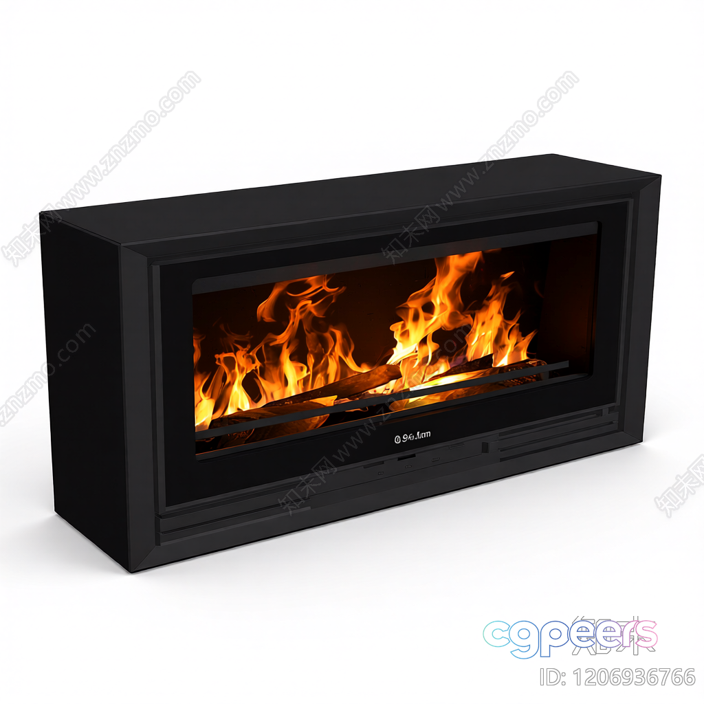 Modern Fireplace 3D Model - 600 - VRAY Render