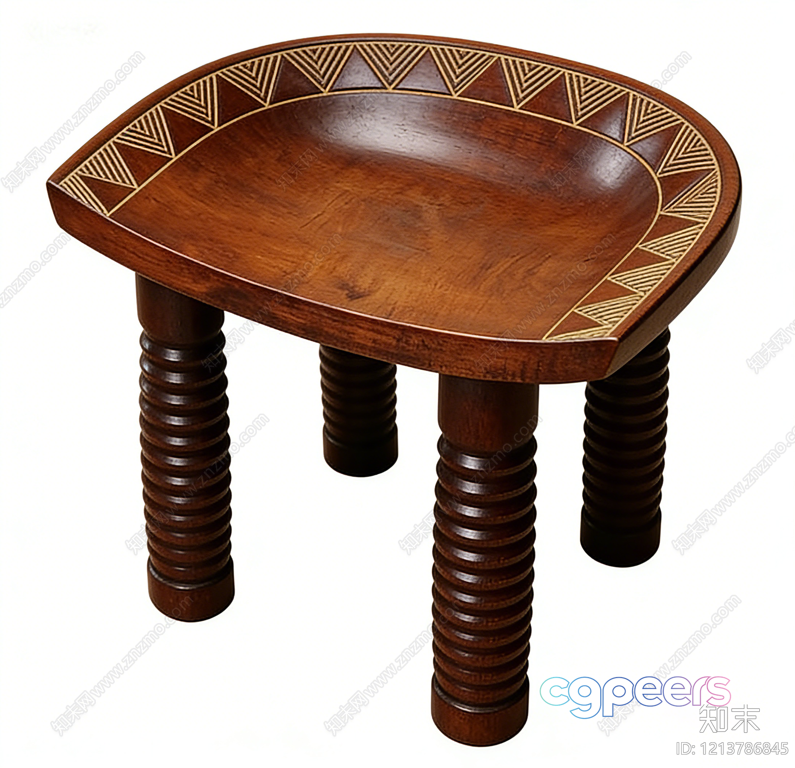 Small Wooden Stool 3D Model - 21898 - VRAY Render Small Wooden Stool 3D Model - 21898 - VRAY Render