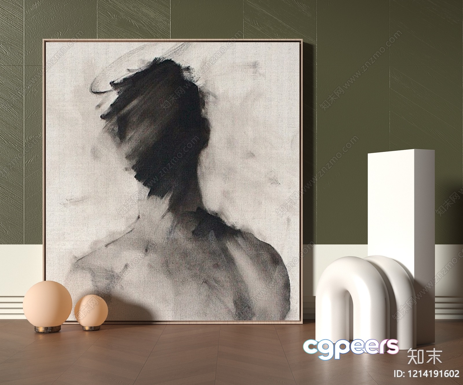 Modern Artwork 3D Model - 13751 - VRAY Render