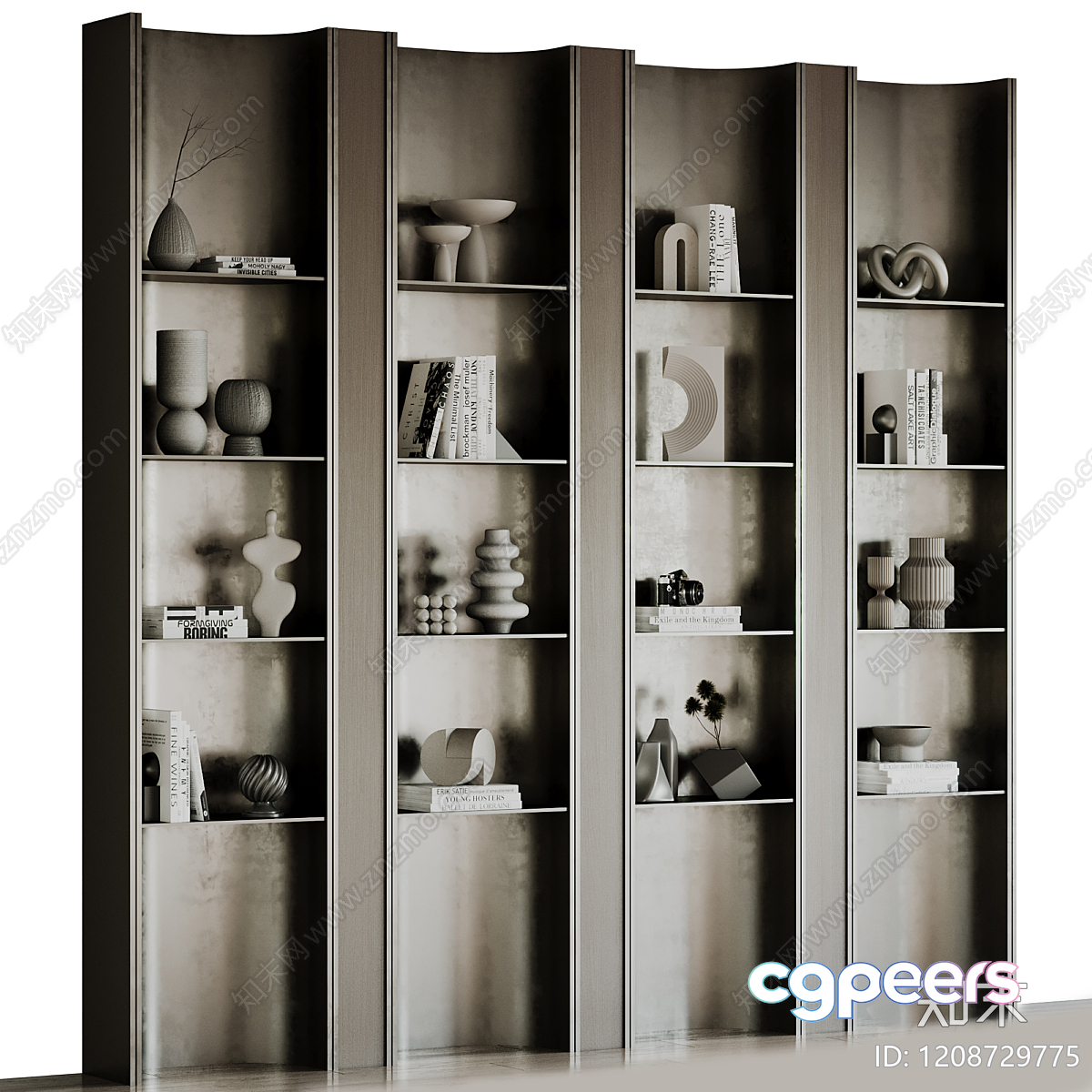 Modern Shelving Unit 3D Model - 6562 - VRAY Render Modern Shelving Unit 3D Model - 6562 - VRAY Render