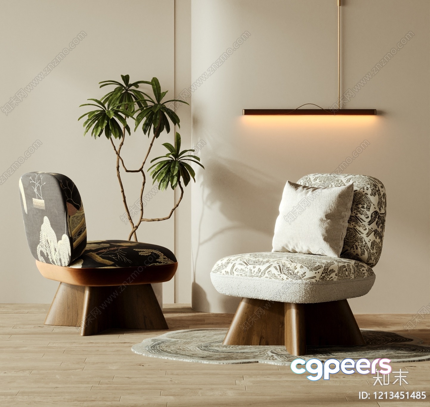 Modern Living Room 3D Model - 6841 - VRAY Render