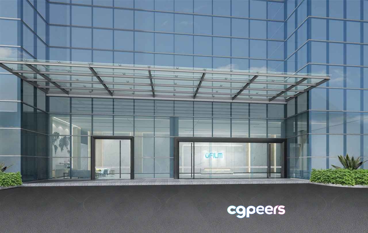 A Modern Office Building 3D Model - 233 - VRAY Render