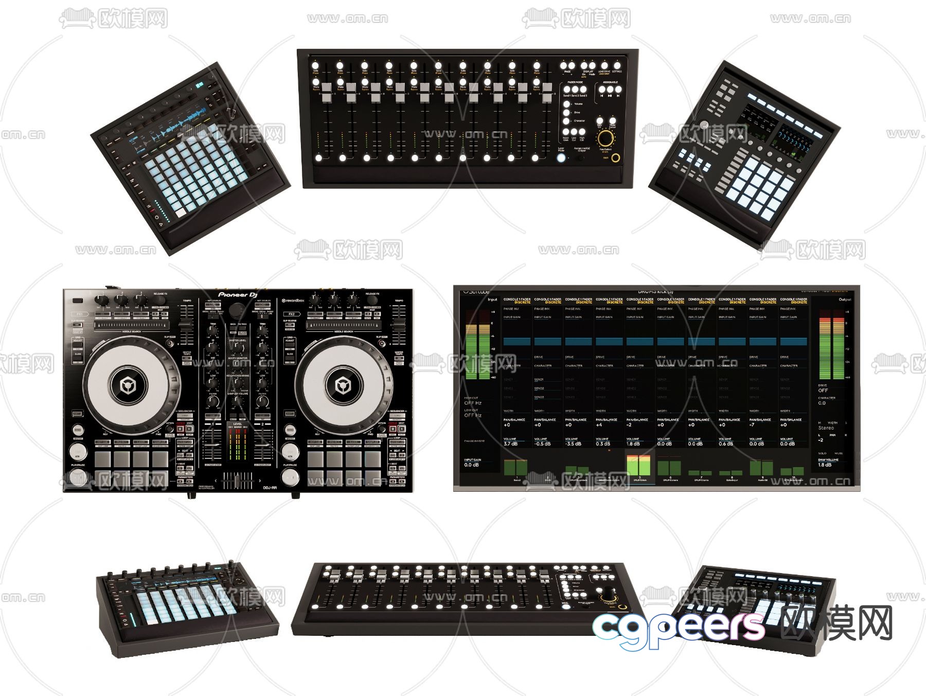 Dj Equipment 3D Model - 13655 - VRAY Render