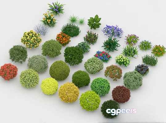 Small Colorful Plants 3D Model - 14345 - VRAY Render Small Colorful Plants 3D Model - 14345 - VRAY Render