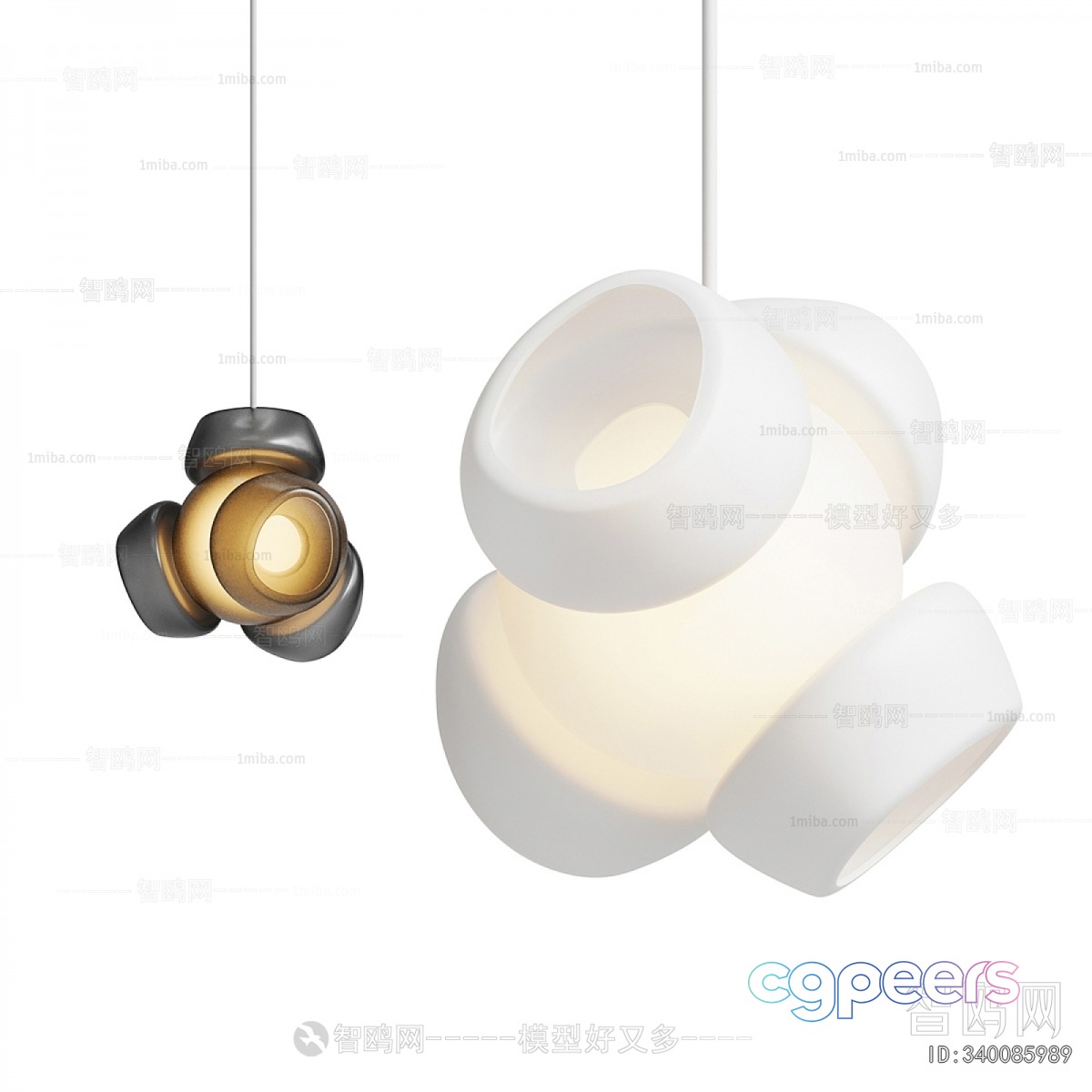 Gold Light Fixture 3D Model - 19292 - VRAY Render