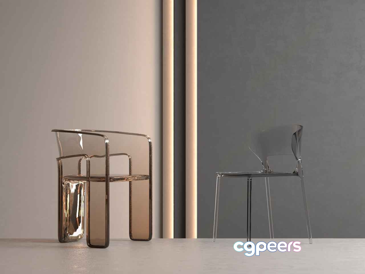 Transparent Chairs 3D Model - 11775 - VRAY Render
