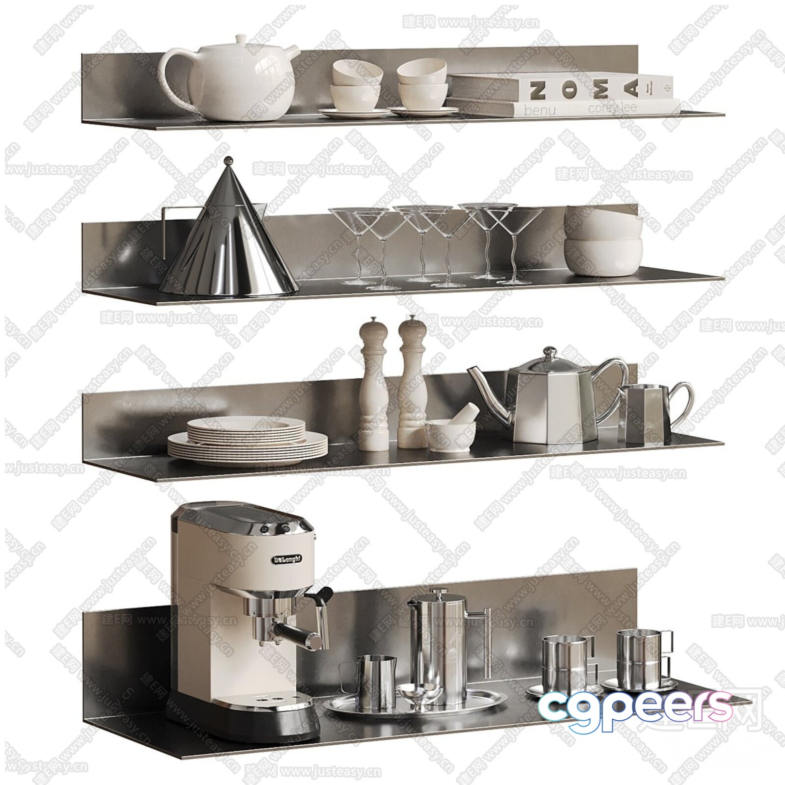 Kitchenware And Appliances 3D Model - 21641 - CORONA Render