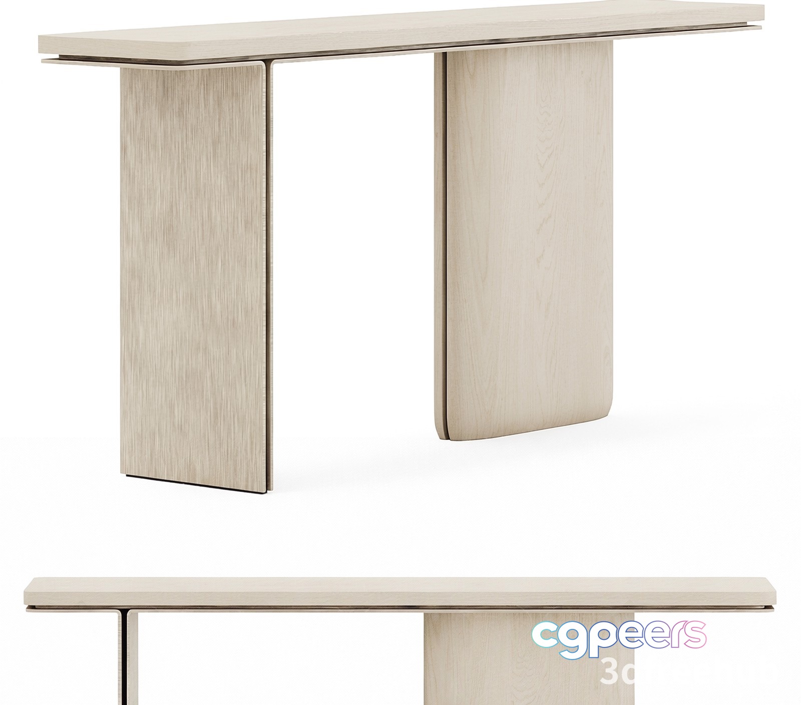 Modern White Desk 3D Model - 23640 - VRAY Render