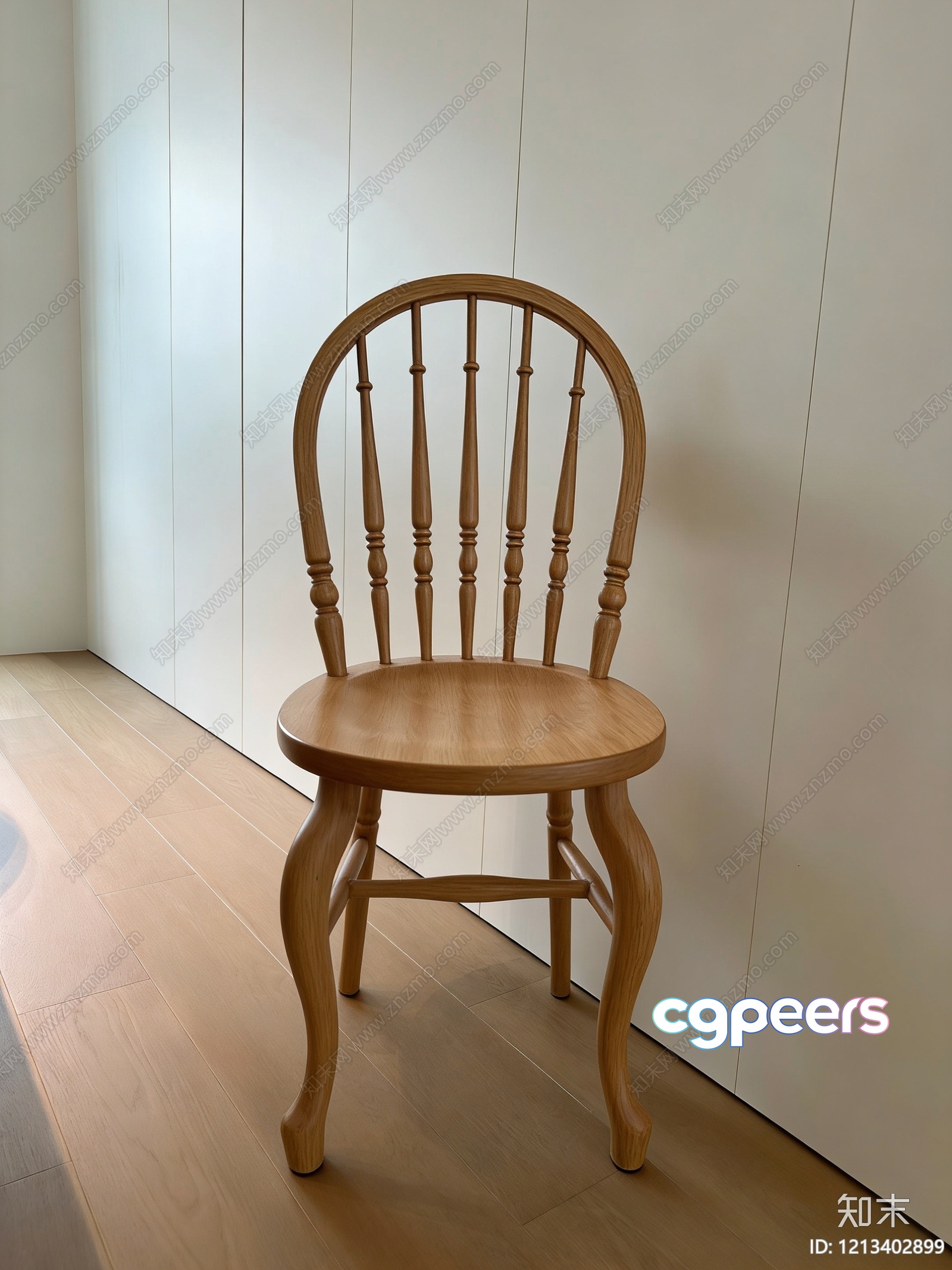 Wooden Dining Chair 3D Model - 13621 - VRAY Render