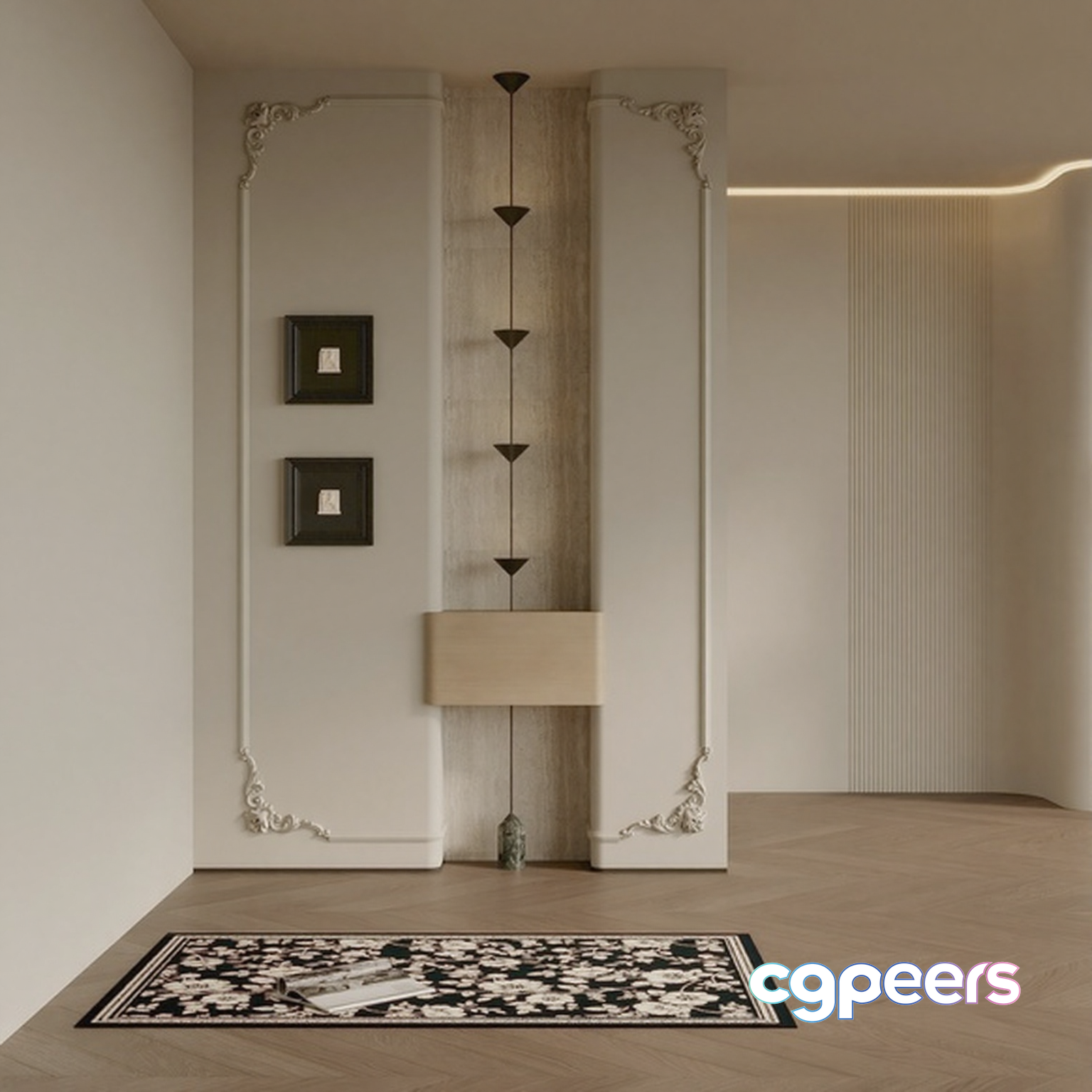 Modern Minimalist Room 3D Model - 7734 - VRAY Render Modern Minimalist Room 3D Model - 7734 - VRAY Render