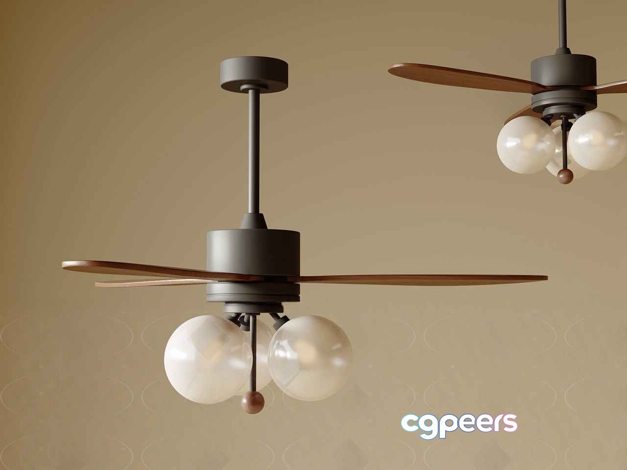Modern Ceiling Fans 3D Model - 14195 - CORONA Render