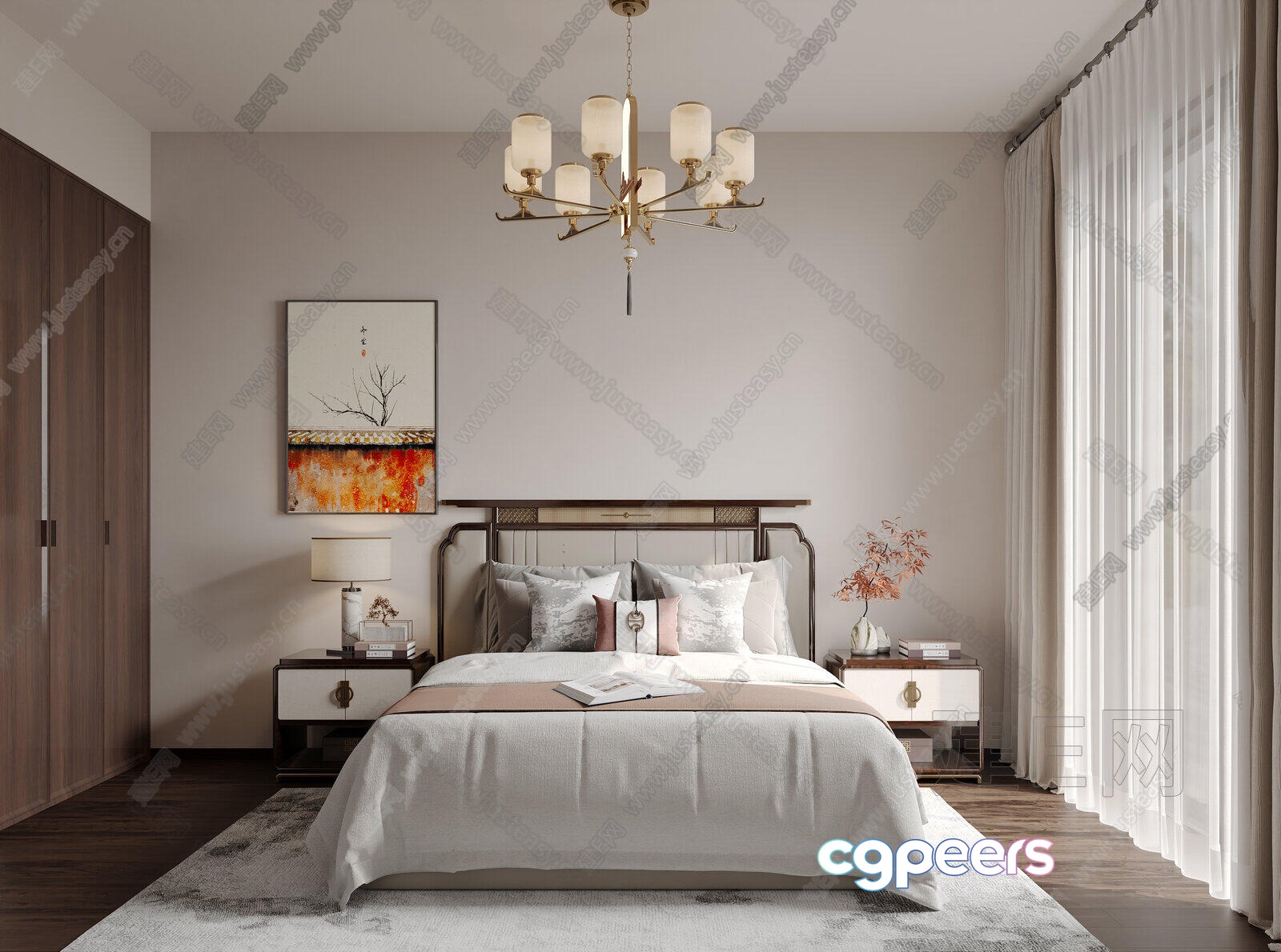 Cozy Bedroom 3D Model - 3637 - CORONA Render Cozy Bedroom 3D Model - 3637 - CORONA Render