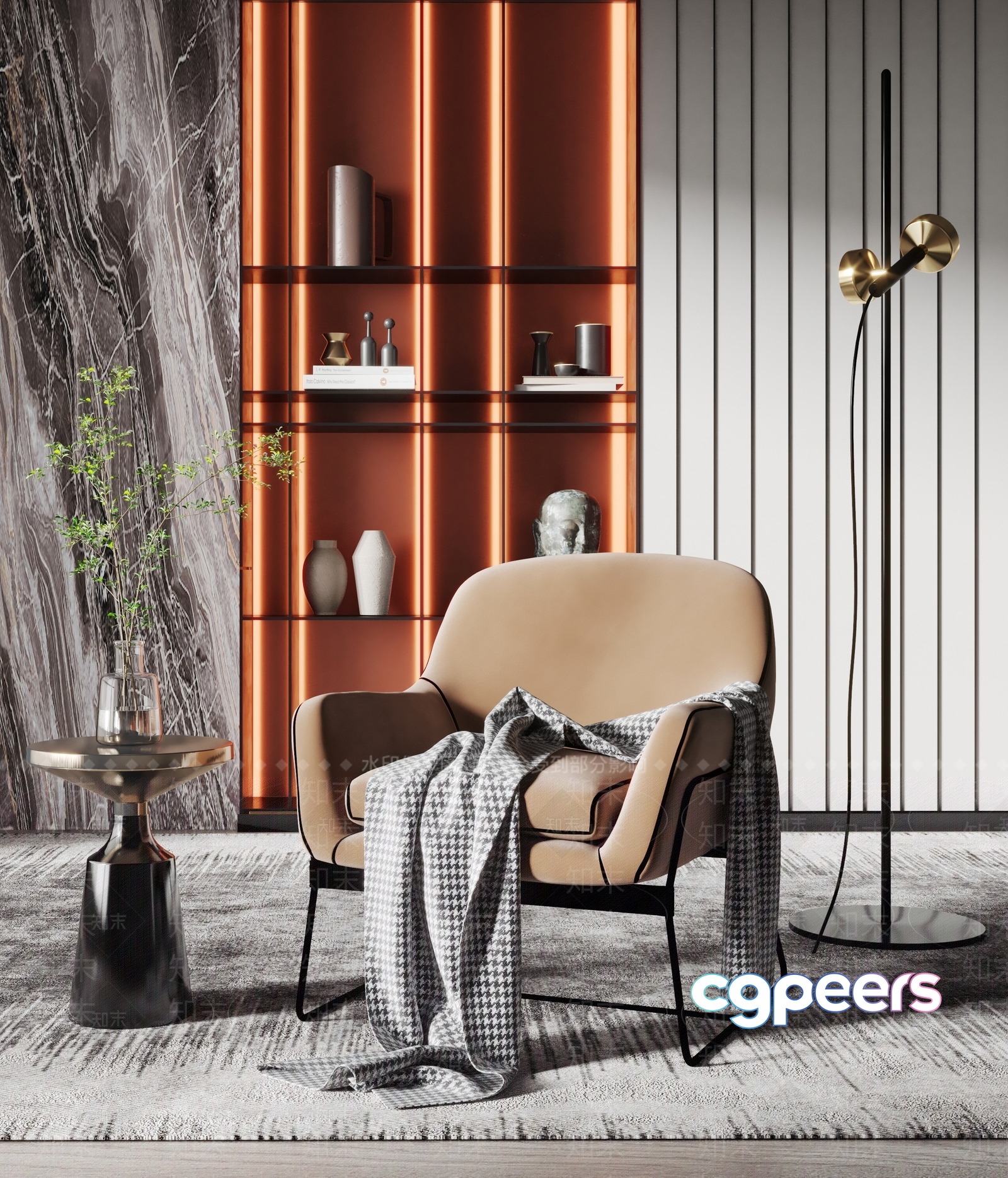 Modern Living Room 3D Model - 22050 - VRAY Render Modern Living Room 3D Model - 22050 - VRAY Render