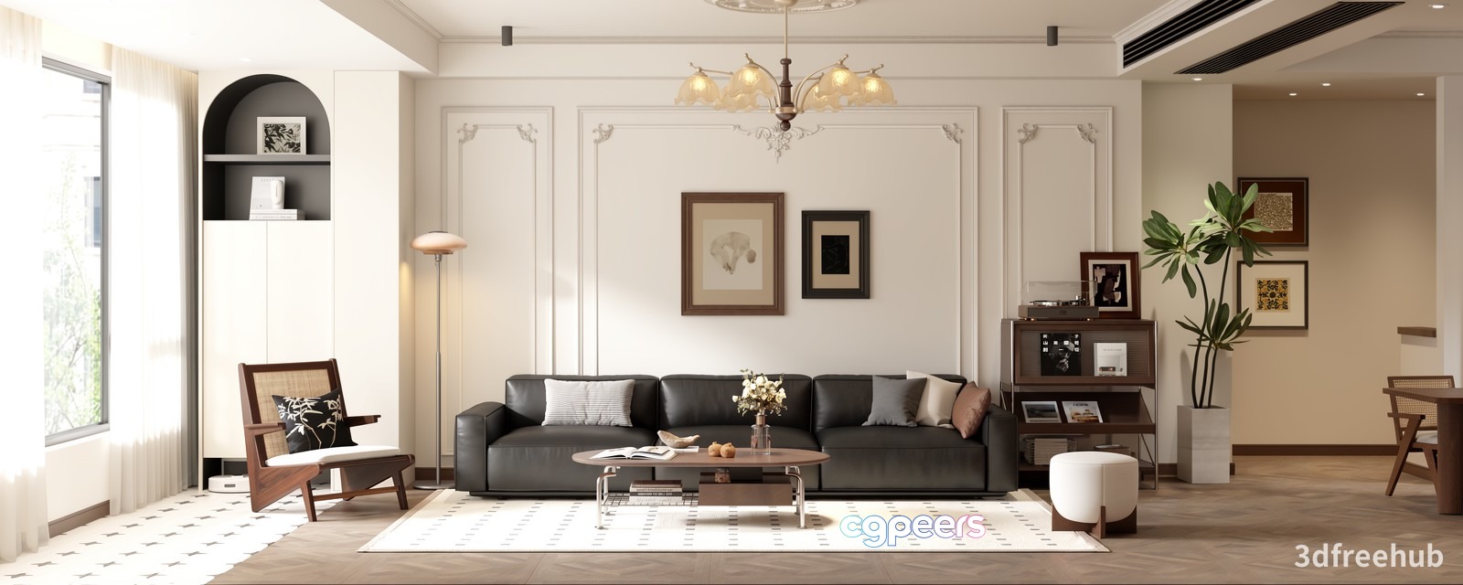 Modern Living Room 3D Model - 22467 - VRAY Render