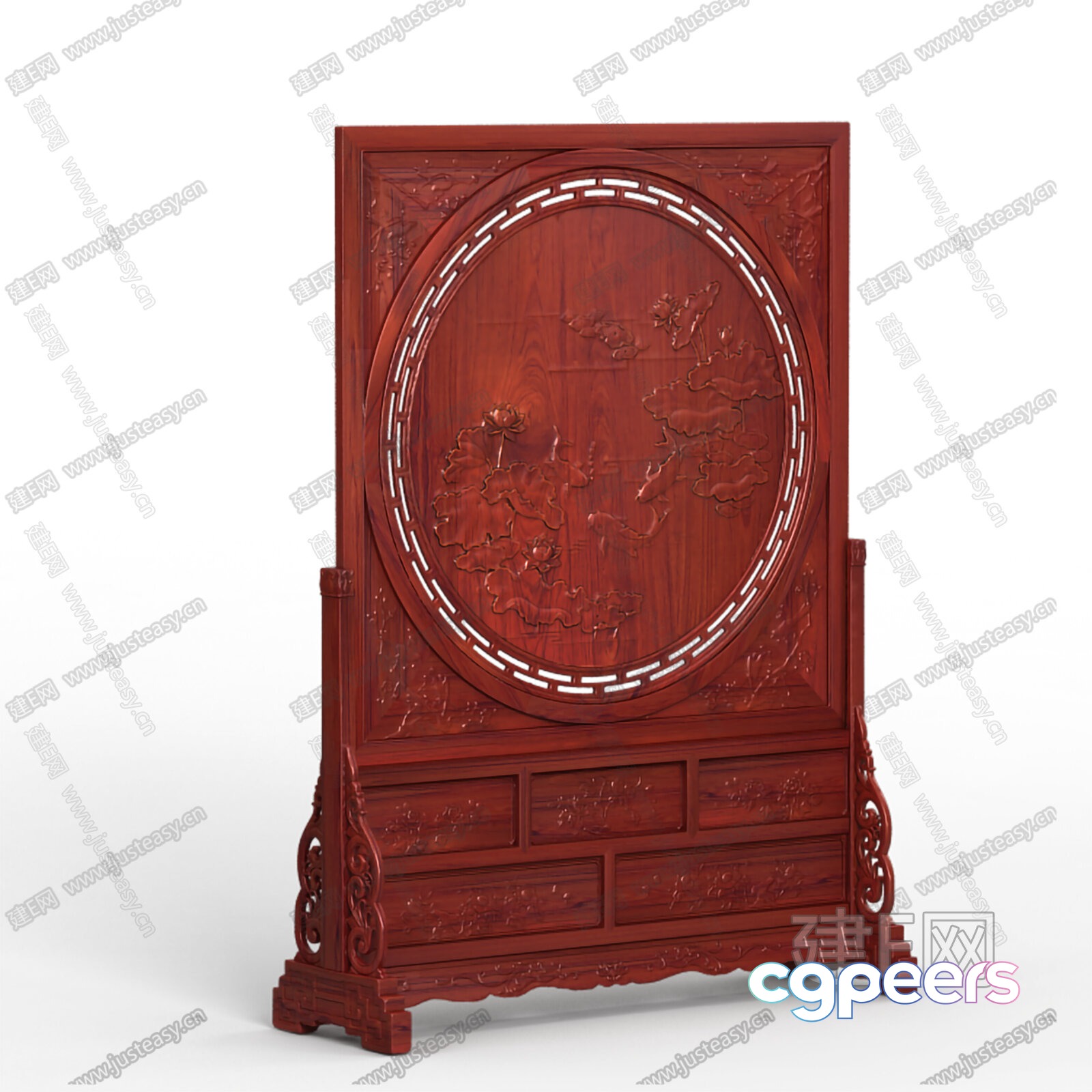 Traditional Chinese Cabinet 3D Model - 9416 - VRAY Render