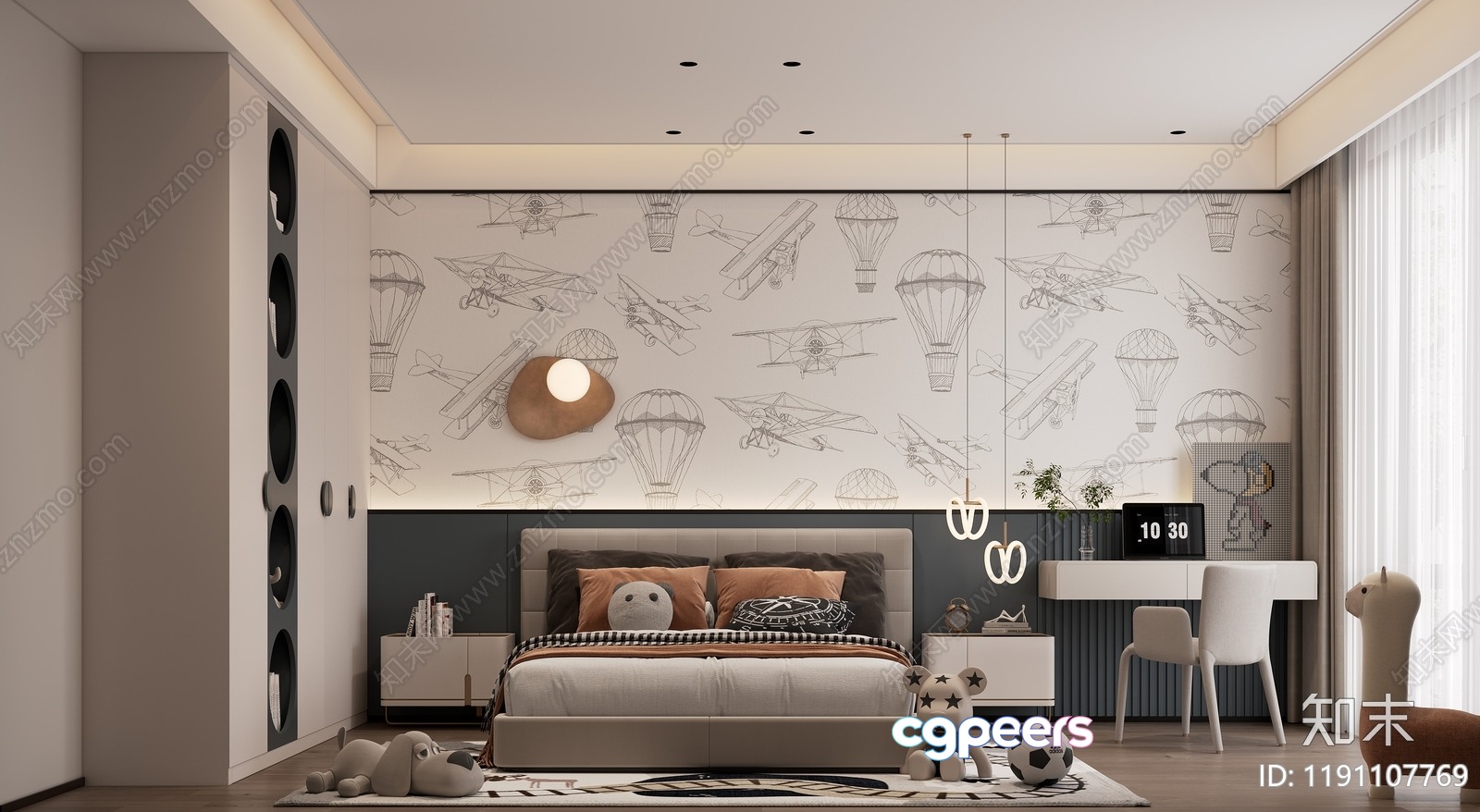 Cozy Kids Bedroom 3D Model - 18196 - CORONA Render