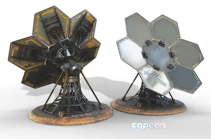 3D Game Assets - SCIFI SOLAR PANEL Low-poly 3D Game Assets - SCIFI SOLAR PANEL Low-poly